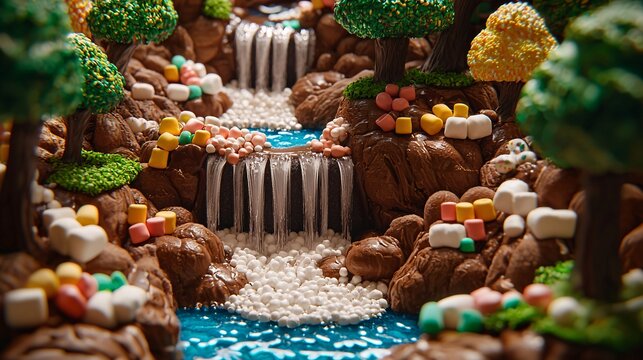 Chocolate Waterfall Landscape