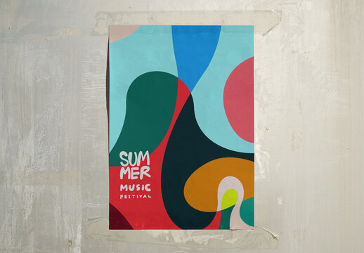 Urban Mockup for a Guerrilla Poster Design in the City