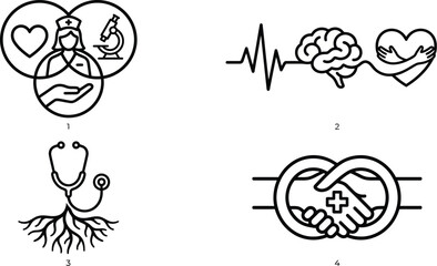 Fototapeta premium Medical Health Science Icons