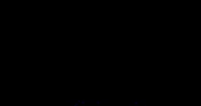 Text FIGHT BEGINS!, on dark color background. 3d render video.