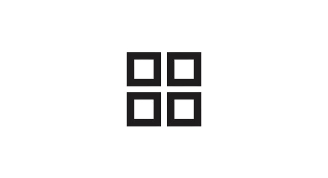 Four Square Grid Icon - Minimalist Design