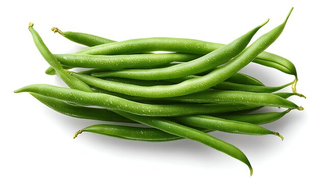 Bundle of Fresh Green String Beans / 新鮮なさやいんげんの束