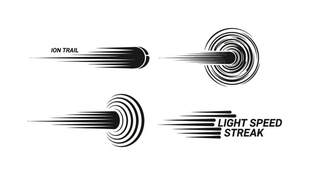 Speed Streaks and Motion Trails Abstract Graphics