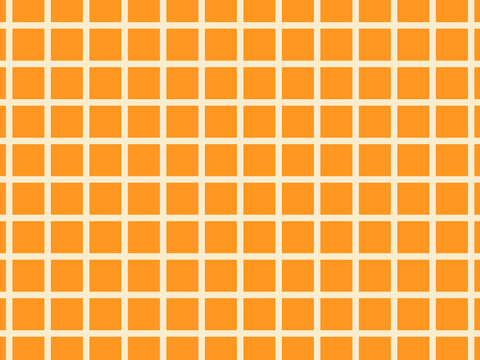 Orange and Beige Gingham Check Pattern Large Size Seamless Cute Pop Background