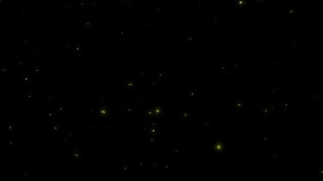Abstract glowing gold particles rising slowly upwards with warm light seamless loop motion