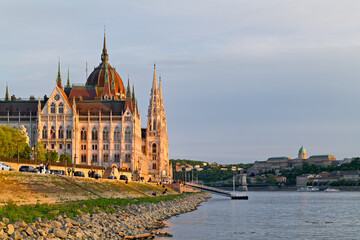 Fototapeta premium Parliament building by the river in Budapest Hungary