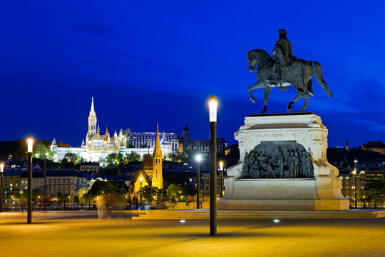 Equestrian statue of Count Gyula Andr&aacute;ssy in Budapest