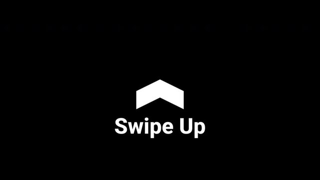 Dynamic Swipe Up Arrow Bookmark Animation with Alpha Channel for Social Media Stories, Reels, Mobile Apps and Video Overlay