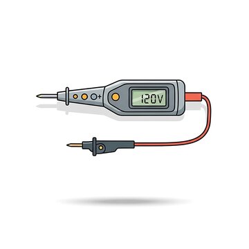 Digital multimeter with display screen.