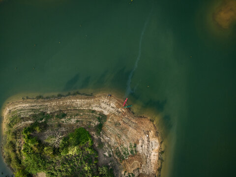 Stunning Aerial View of Kaptai Lake and Iland
