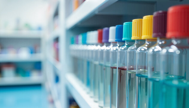 Organized medical tubes in a sterile pharmacy, health and safety