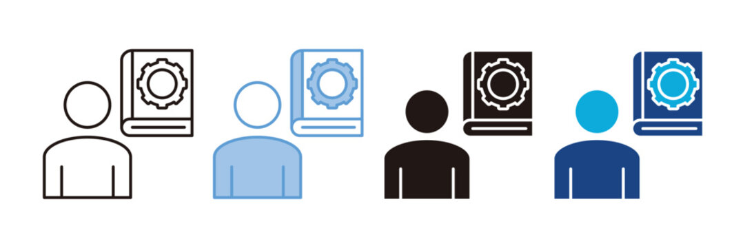 Learning Icon Set Multiple Style Collection