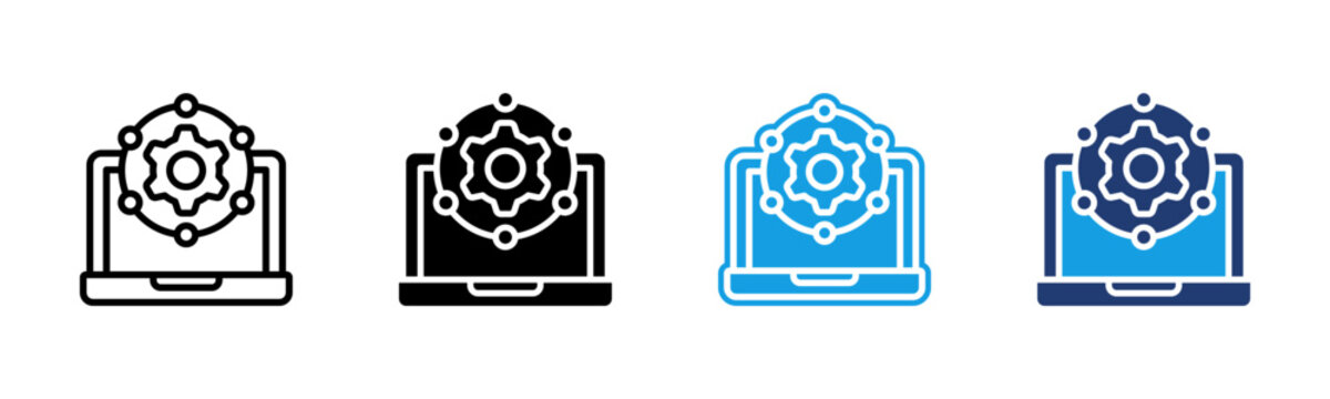 System Integration icon multiple style collection