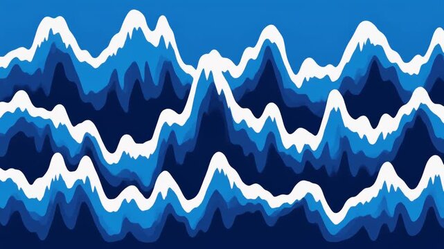 Abstract Ocean Waves Animation Loop