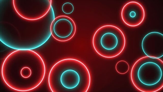 Neon Circles Ripple Effect Background Animation