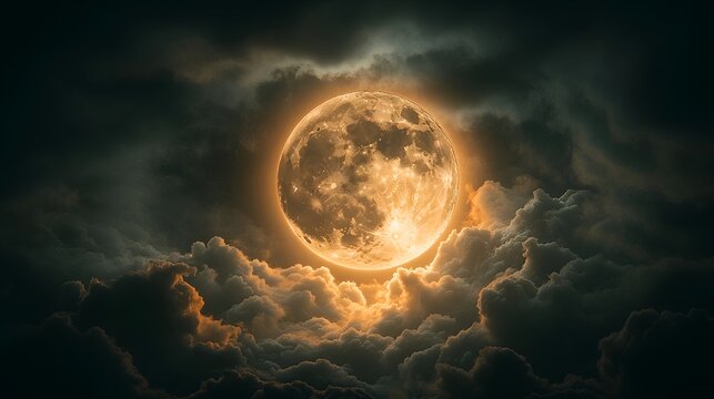 moon and clouds