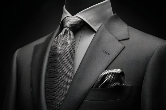 Elegance Personified: A refined tailored suit on display, showcasing impeccable details and refined craftsmanship.