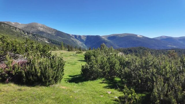 Amazing Summer Landscape of Rila mountain near Granchar Lake, Bulgaria