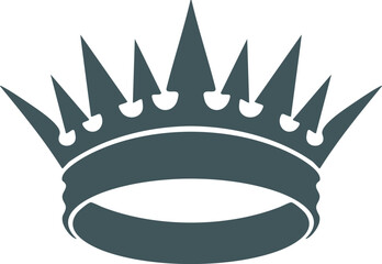 Dark spiky tiara crown with oval rim illustration © KEI KATA