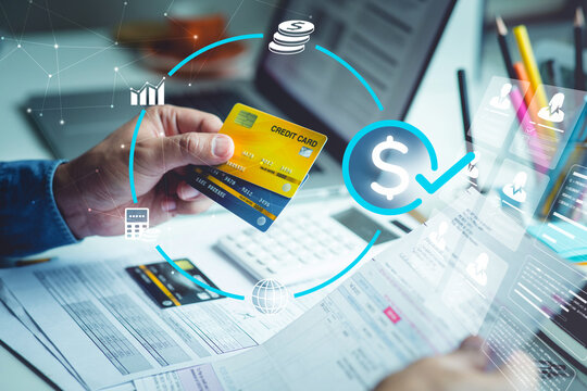 Digital payment gateway or global transaction with credit card