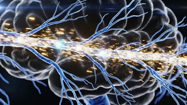 High-Resolution 4K CGI Visualization Of Neural Pathways And Reward System Impulses In The Human Brain Revealing Hypersensitivity Dynamics And Electric Activity