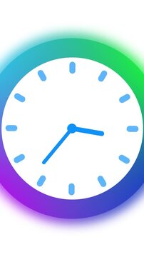 Animated countdown clock on white background with fast-moving time lapse effect, great for presentation timers, deadline visuals, or time-tracking themed video content.