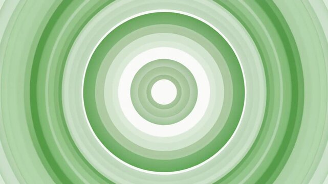 Expanding green concentric circles, abstract animation, digital background, radiating outwards, symbolizing growth, cycles, and infinite possibilities