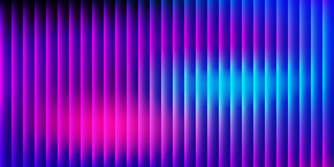 Abstract background with vertical glowing stripes in neon purple and blue colors, modern digital art design with gradient light effect © SnapSpark Studios
