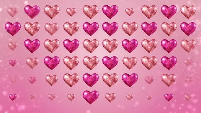 Abstract heart shapes romantic design for background or display