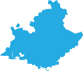 Fototapeta premium Provence Alpes Cote D'azur Isolated Blank Map Cartography Illustration Region in France.