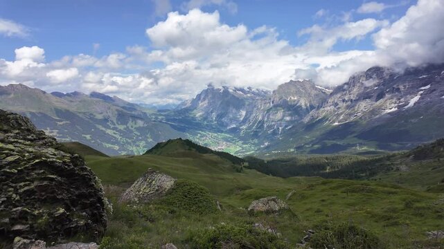 Eiger, Jungfrau, M&ouml;nch, Breathtaking Alpine Peaks from M&auml;nnlichen Hiking Trail