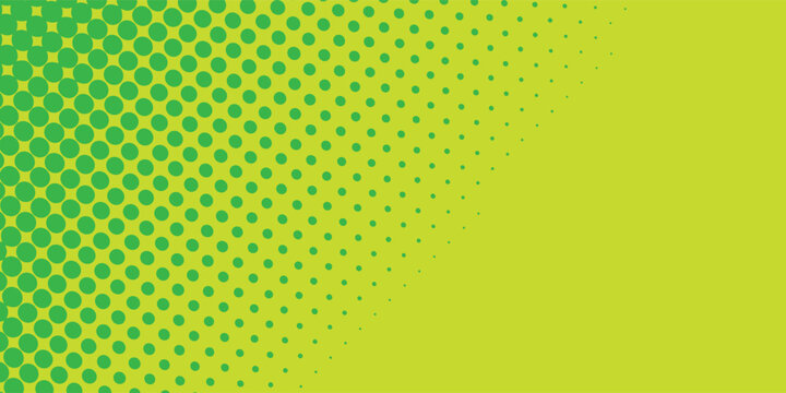 Background dots halftone green color pattern gradient texture with technology digital background. Dots pop art comics with nature graphic background design