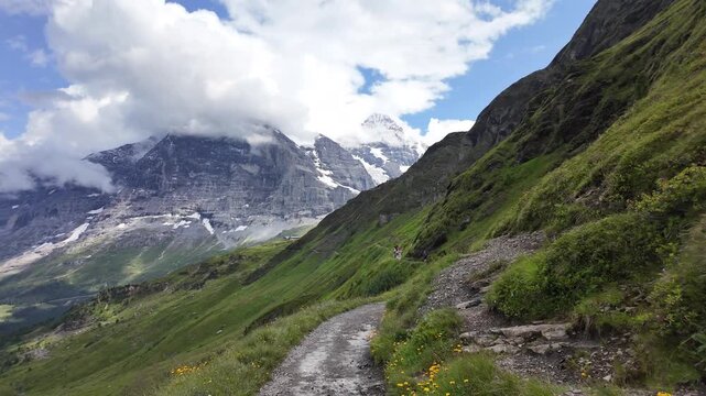 Eiger, Jungfrau, M&ouml;nch, Breathtaking Alpine Peaks from M&auml;nnlichen Hiking Trail