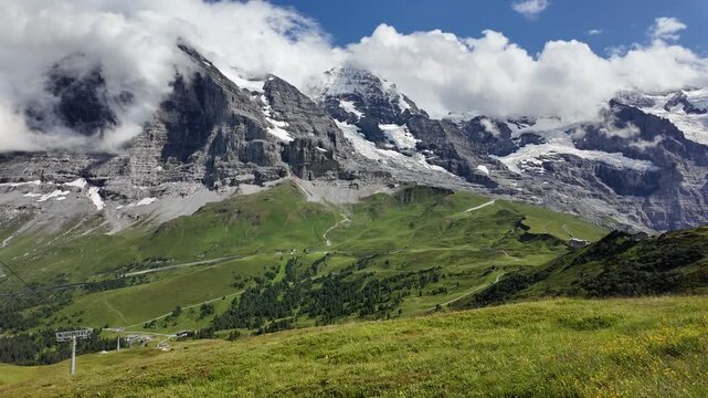 Eiger, Jungfrau, M&ouml;nch, Breathtaking Alpine Peaks from M&auml;nnlichen Hiking Trail