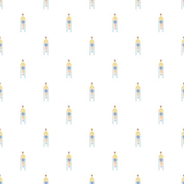 Athletes exercising on parallel bars creating a repeating graphic background