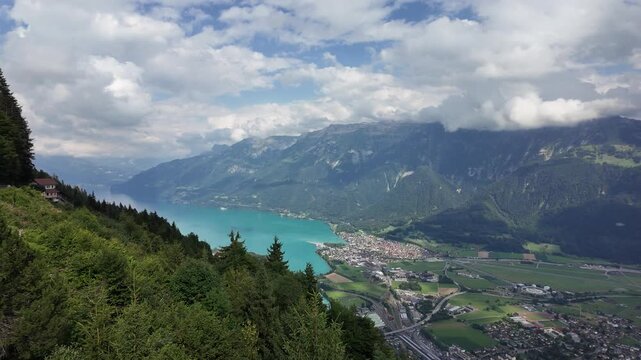 Panoramic Interlaken Views from Harder Kulm, Switzerland
