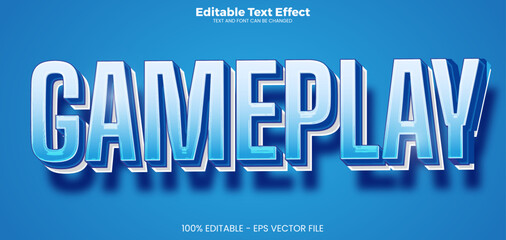 Fototapeta premium gameplay editable text effect in modern trend style
