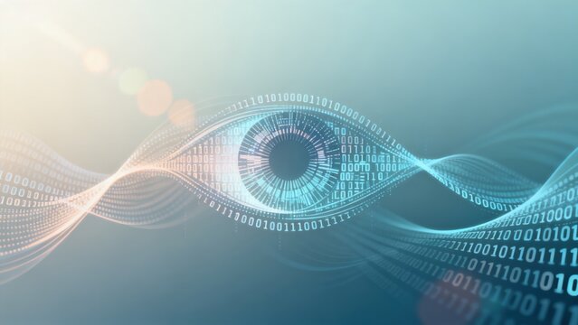 Digital eye with binary code