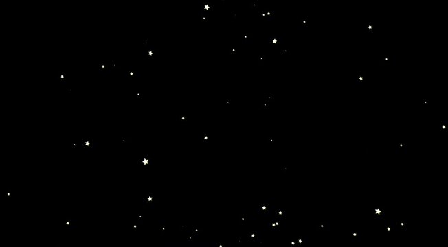 Sparkling trails with light rays of hot golden glittering star particles. Background or overlay 4K animation effect with Universal Star Particle Overlay Versatile Golden Graphics for Award Cinematic