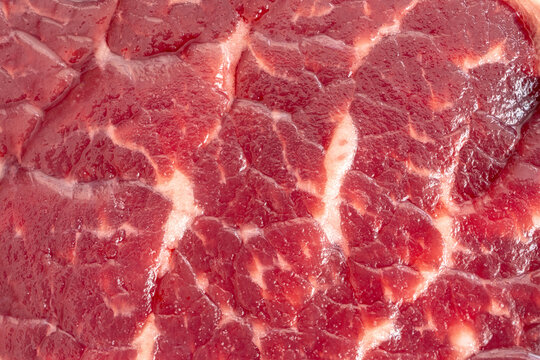Raw wagyu beef steak macro pattern