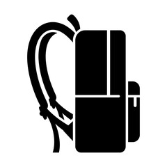 minimalist backpack icon flat vector illustration for travel and school themes © Sumon