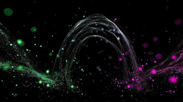 Cosmic energy particles swirling in a dark void