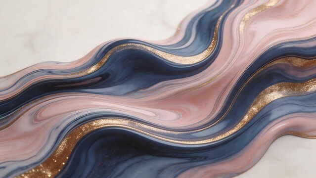 Abstract swirling paint design