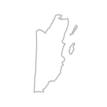 belize map monoline Suitable for posters and web icons
