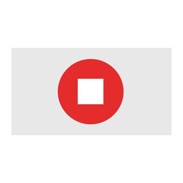 Stop button graphic icon symbol illustration with interface, minimalist