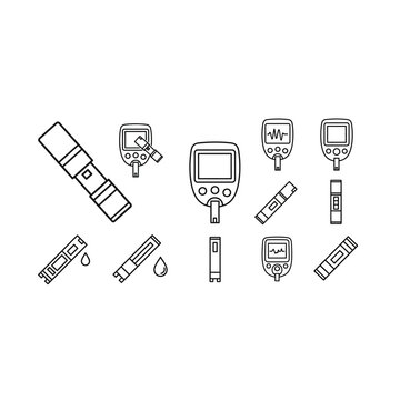 Blood glucose monitoring devices and test strips set with diabetes, analysis