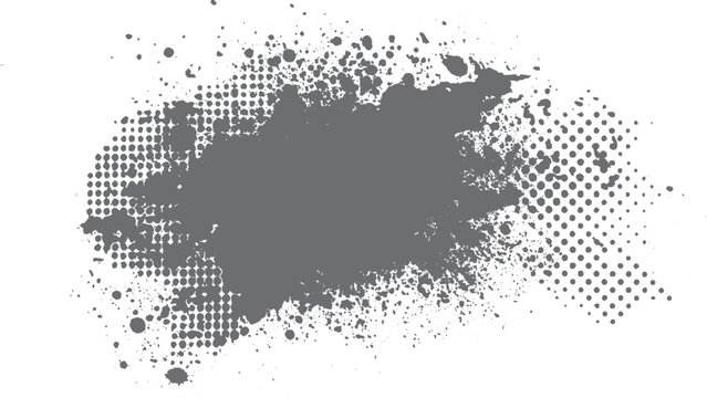 Abstract Concentric Dot Texture with Radial Fade and Grunge Halftone Vector Background