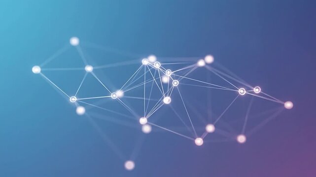 An abstract digital network of interconnected nodes and lines.