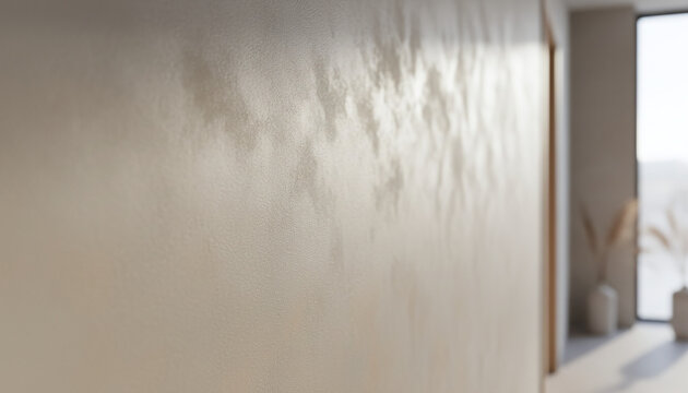 Seamless Beton Cire microcement plaster texture in warm greige color