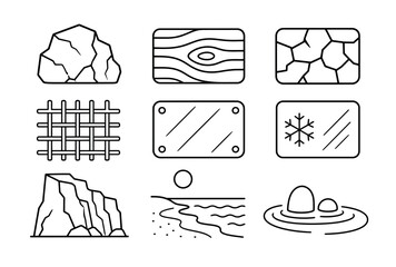 Various Rock and Ice Textures. © penguasa
